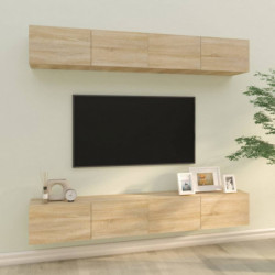 TV-Wandschränke 4 Stk. Sonoma-Eiche 100x30x30 cm