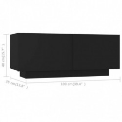 TV-Schrank Schwarz 100x35x40 cm Holzwerkstoff