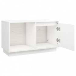 TV-Schrank Weiß 74x35x44 cm Massivholz Kiefer