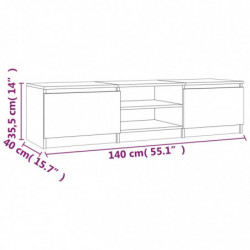 TV-Schrank Räuchereiche 140x40x35,5 cm Holzwerkstoff