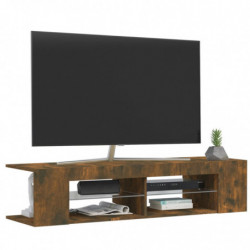 TV-Schrank mit LED-Leuchten Räuchereiche 135x39x30 cm