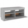 TV-Schrank mit LED-Leuchten Grau Sonoma 80x35x40 cm