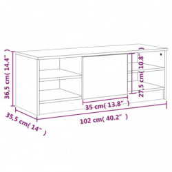 TV-Schrank Räuchereiche 102x35,5x36,5 cm Holzwerkstoff