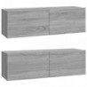 TV-Wandschränke 2 Stk. Grau Sonoma 100x30x30 cm Holzwerkstoff