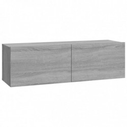 TV-Wandschränke 2 Stk. Grau Sonoma 100x30x30 cm Holzwerkstoff