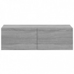 TV-Wandschränke 2 Stk. Grau Sonoma 100x30x30 cm Holzwerkstoff