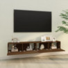 TV-Wandschränke 2 Stk. Braun Eiche 100x30x30 cm Holzwerkstoff