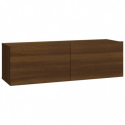 TV-Wandschränke 2 Stk. Braun Eiche 100x30x30 cm Holzwerkstoff