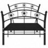 Einzelbett mit Fußball-Design Schwarz Metall 90x200 cm