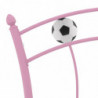 Einzelbett mit Fußball-Design Rosa Metall 90x200 cm