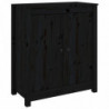 Sideboards 2 Stk. Schwarz 70x35x80 cm Massivholz Kiefer