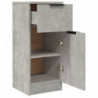 Sideboards 2 Stk. Betongrau 30x30x70 cm Holzwerkstoff