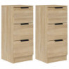 Sideboards 2 Stk. Sonoma-Eiche 30x30x70 cm Holzwerkstoff