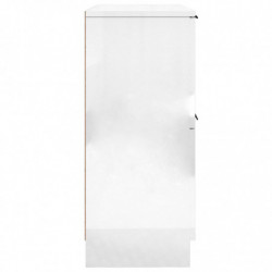Sideboards 2 Stk. Hochglanz-Weiß 30x30x70 cm Holzwerkstoff