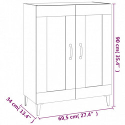 Sideboard Hochglanz-Weiß 69,5x34x90 cm Holzwerkstoff