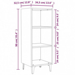 Sideboard Betongrau 34,5x32,5x90 cm Holzwerkstoff