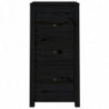 Sideboard Schwarz 40x35x80 cm Massivholz Kiefer