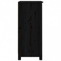 Sideboard Schwarz 40x35x80 cm Massivholz Kiefer