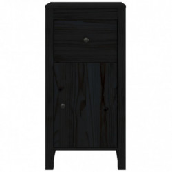 Sideboards 2 Stk. Schwarz 40x35x80 cm Massivholz Kiefer