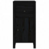 Sideboards 2 Stk. Schwarz 40x35x80 cm Massivholz Kiefer