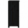 Sideboards 2 Stk. Schwarz 40x35x80 cm Massivholz Kiefer