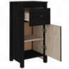 Sideboards 2 Stk. Schwarz 40x35x80 cm Massivholz Kiefer