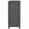 Sideboard Grau 100x35x74,5 cm Massivholz Kiefer