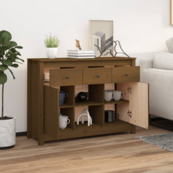 Sideboard Honigbraun 100x35x74,5 cm Massivholz Kiefer