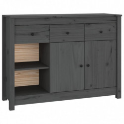 Sideboard Grau 100x35x74 cm Massivholz Kiefer