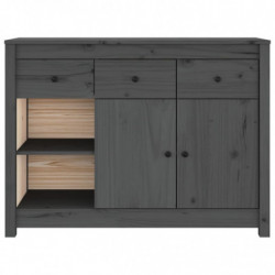 Sideboard Grau 100x35x74 cm Massivholz Kiefer