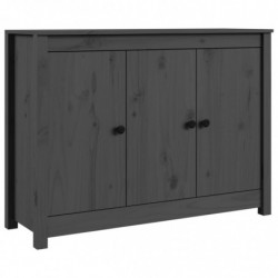 Sideboard Grau 100x35x74 cm Massivholz Kiefer