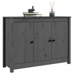 Sideboard Grau 100x35x74 cm Massivholz Kiefer