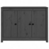 Sideboard Grau 100x35x74 cm Massivholz Kiefer