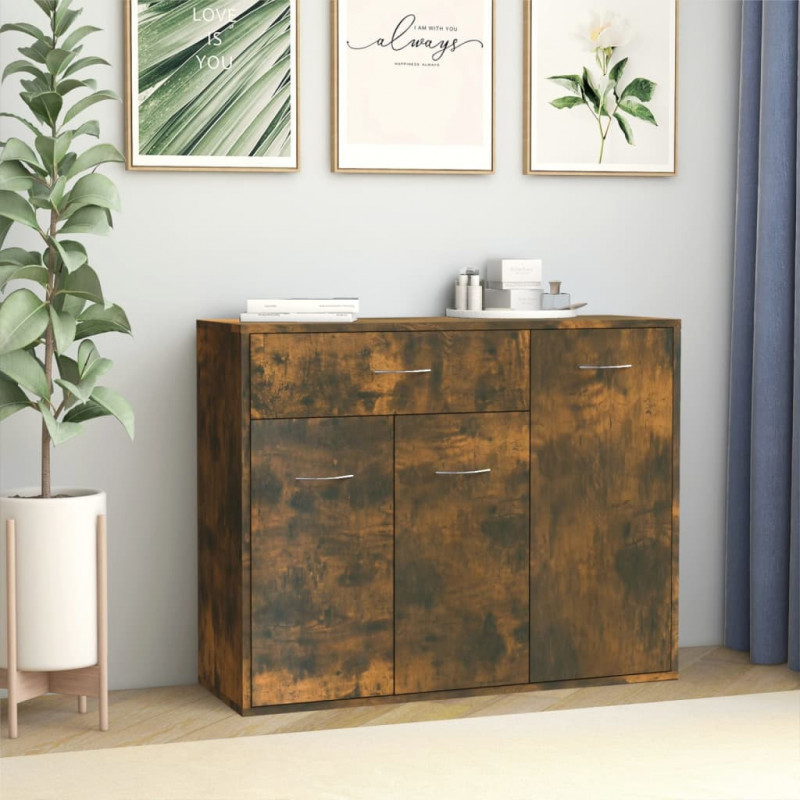 Sideboard Räuchereiche 88x30x70 cm Holzwerkstoff