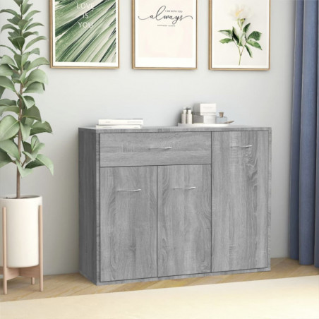 Sideboard Grau Sonoma 88x30x70 cm Holzwerkstoff