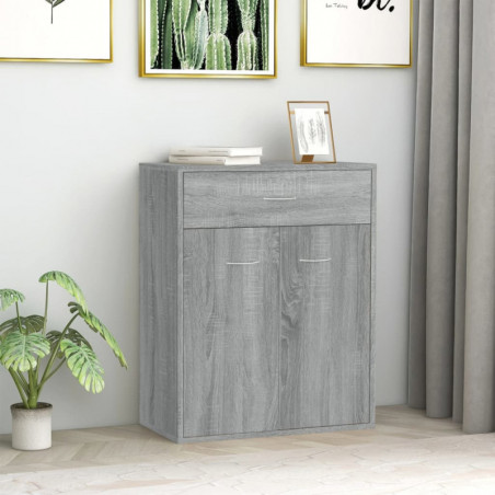 Sideboard Grau Sonoma 60x30x75 cm Holzwerkstoff