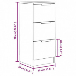 Sideboard Braun Eichen-Optik 30x30x70 cm Holzwerkstoff