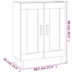 Sideboard Grau Sonoma 69,5x34x90 cm Holzwerkstoff