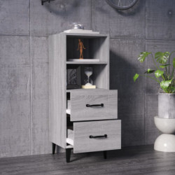 Sideboard Grau Sonoma 34,5x34x90 cm Holzwerkstoff