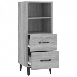 Sideboard Grau Sonoma 34,5x34x90 cm Holzwerkstoff