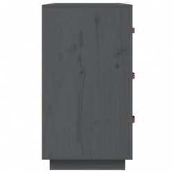 Sideboard Grau 80x40x75 cm Massivholz Kiefer