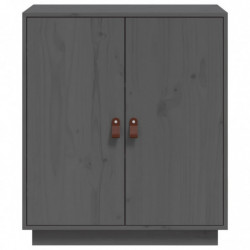 Sideboard Grau 65,5x40x75 cm Massivholz Kiefer