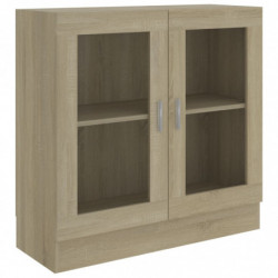 Vitrinenschrank Sonoma-Eiche 82,5x30,5x80 cm Holzwerkstoff