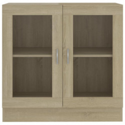 Vitrinenschrank Sonoma-Eiche 82,5x30,5x80 cm Holzwerkstoff