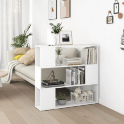 Bücherregal Raumteiler Weiß 100x24x94 cm