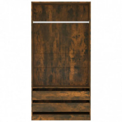 Kleiderschrank Räuchereiche 100x50x200 cm Holzwerkstoff