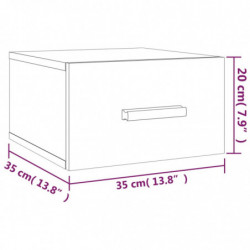 Wand-Nachttische 2 Stk. Sonoma-Eiche 35x35x20 cm