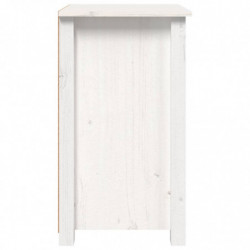 Nachttisch Weiß 40x35x61,5 cm Massivholz Kiefer