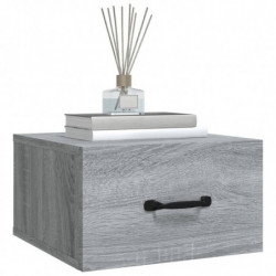 Wand-Nachttische 2 Stk. Grau Sonoma 35x35x20 cm