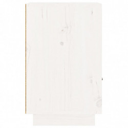 Nachttisch Weiß 40x34x55 cm Massivholz Kiefer